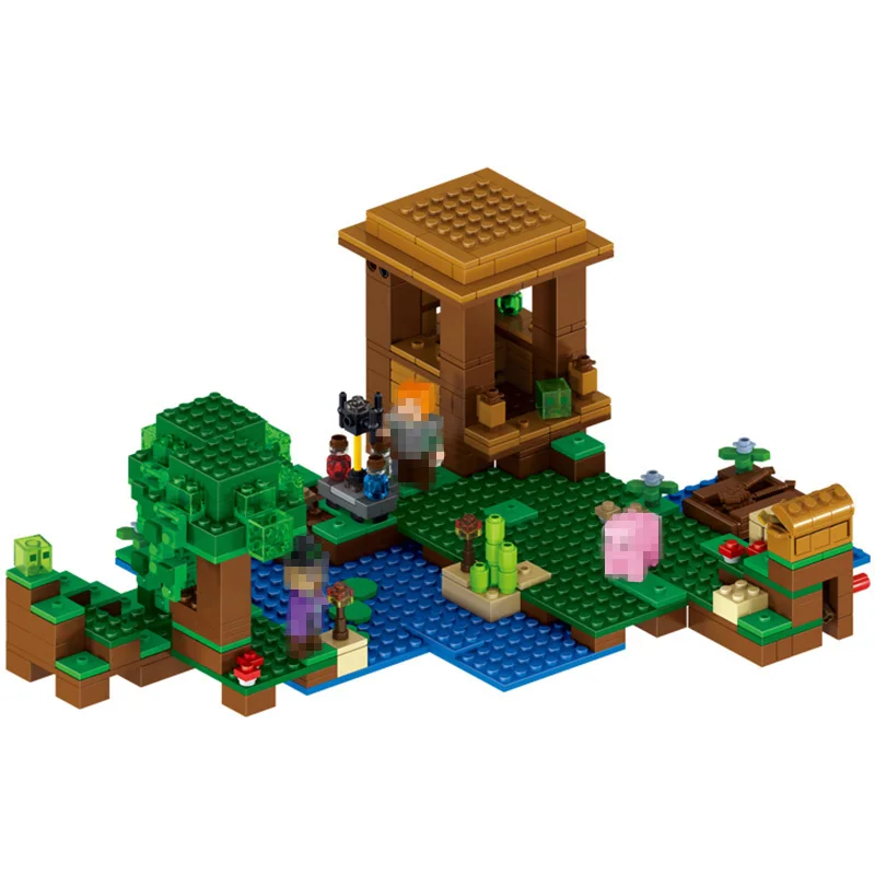 

Compatible LegoINGLYS Minecrafter Series the Witch Hut Building Blocks Mine World for Toddlers Clever Construction Toys 508 Pcs