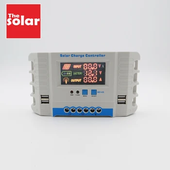 

LED Display 10A 20A 30A 40A 50A 60A 12V 24V Auto Solar Panel Battery Charge Controller PWM Solar Collector Regulator USB two