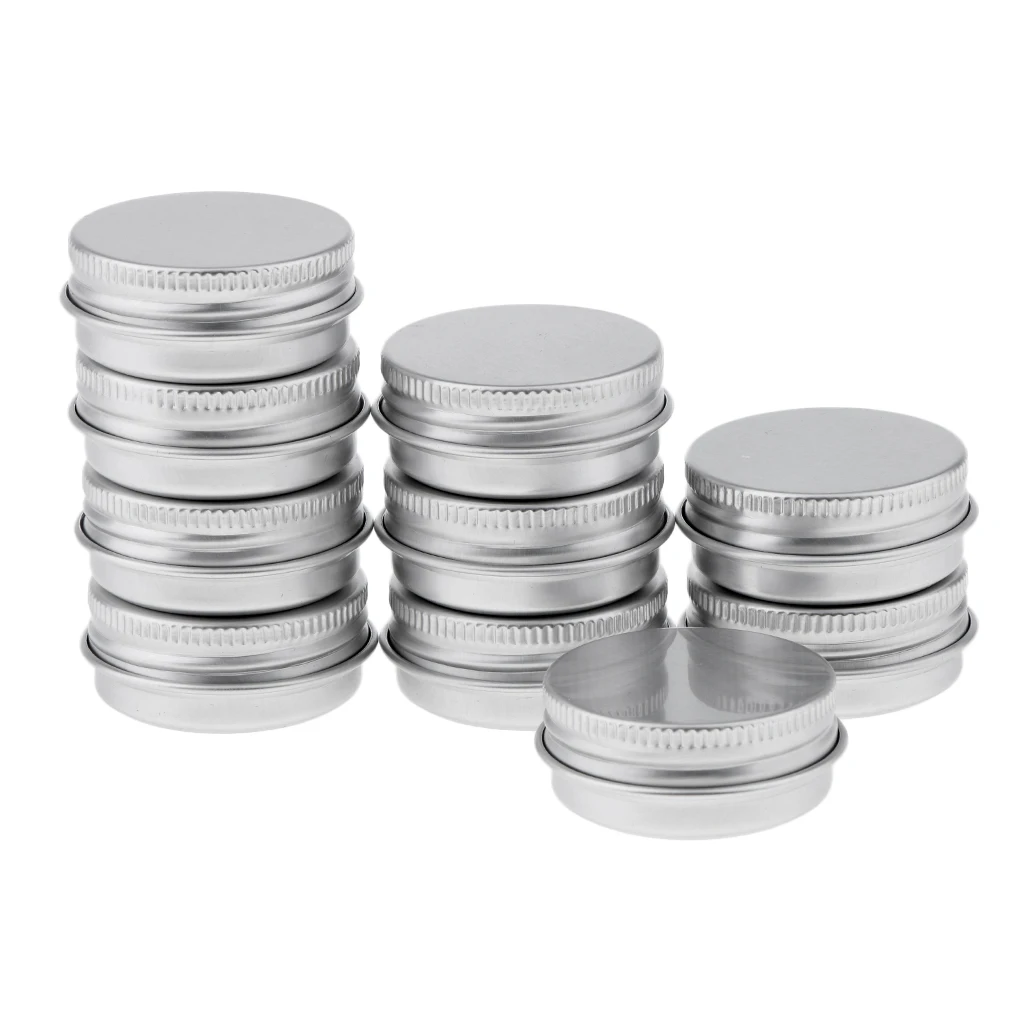 20Pcs Cosmetic Empty Jar Pot Cream Lip Balm Bottle Box Container Tins Case, 15ml and 5 ml