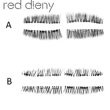 Высокое качество 2 пары 3D натуральный Магнитный ненастоящий ресницы 3 шт. магнит толстый многоразовый искусственный наращивание Ресниц Комплект косметики для макияжа