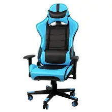 Racing Chair Office Executive Computer Chair with Adjustable Height and the Backrest Tilted  Head Pillow Movable Lumbar Cushion