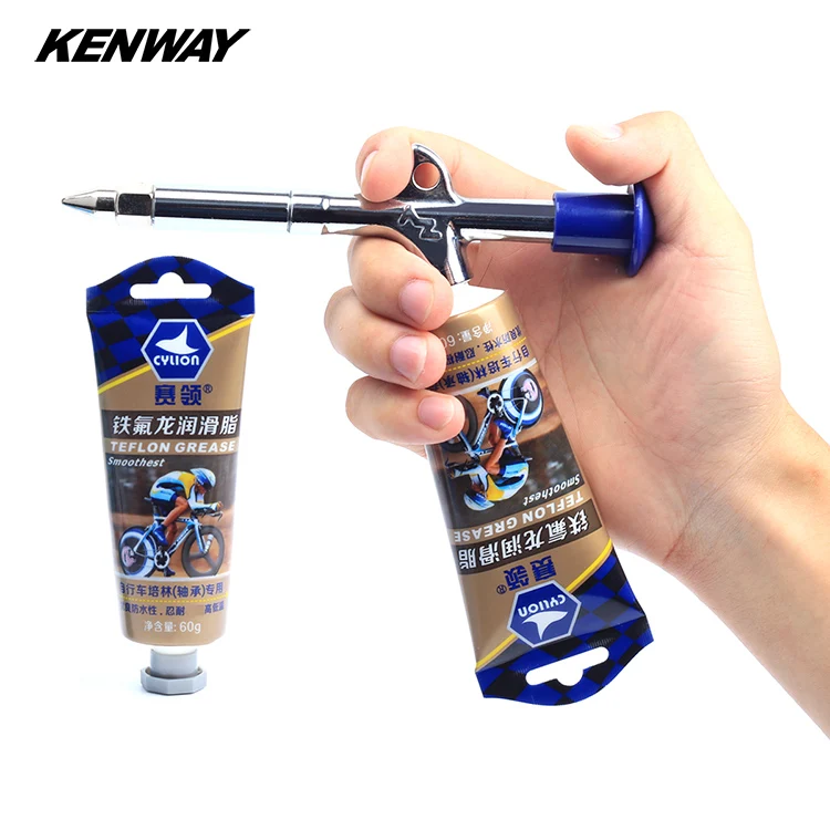 

Free shipping Risk MTB Road Bike Bearing Grease Gun With Teflon Grease Cycling Accessory Metal 60g Fine Oil