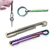 Titanium Ti clip multi multipurpose buckle keyring hike belt bottle opener key keychain TC4 multifunction camp edc ring outdoor ► Photo 1/2