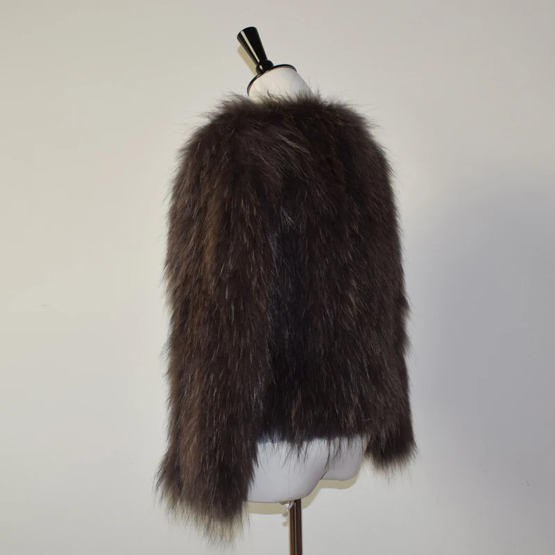 down parka knitted Real raccoon fur coat 2018 new fashion jacket overcoat women's fashion winter warm genuine fur coat bubble coat women