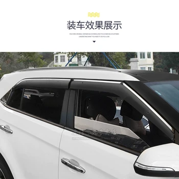 melhor Para Hyundai Ix25 Creta 2015 2016 2017 Janela Viseira Ventilação Shades Sun Chuva Defletor Guarda Toldos Estilo Do Carro Acessórios 4 Pçs
