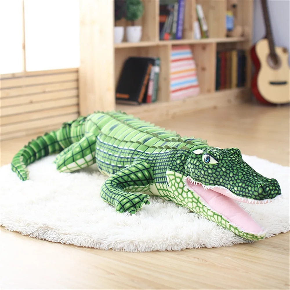 

Hot 100cm Large Stuffed Animal Simulation Alligator Plush Toys For Children Carp Dolls Kawaii Ceative Pillow Birthday Gifts
