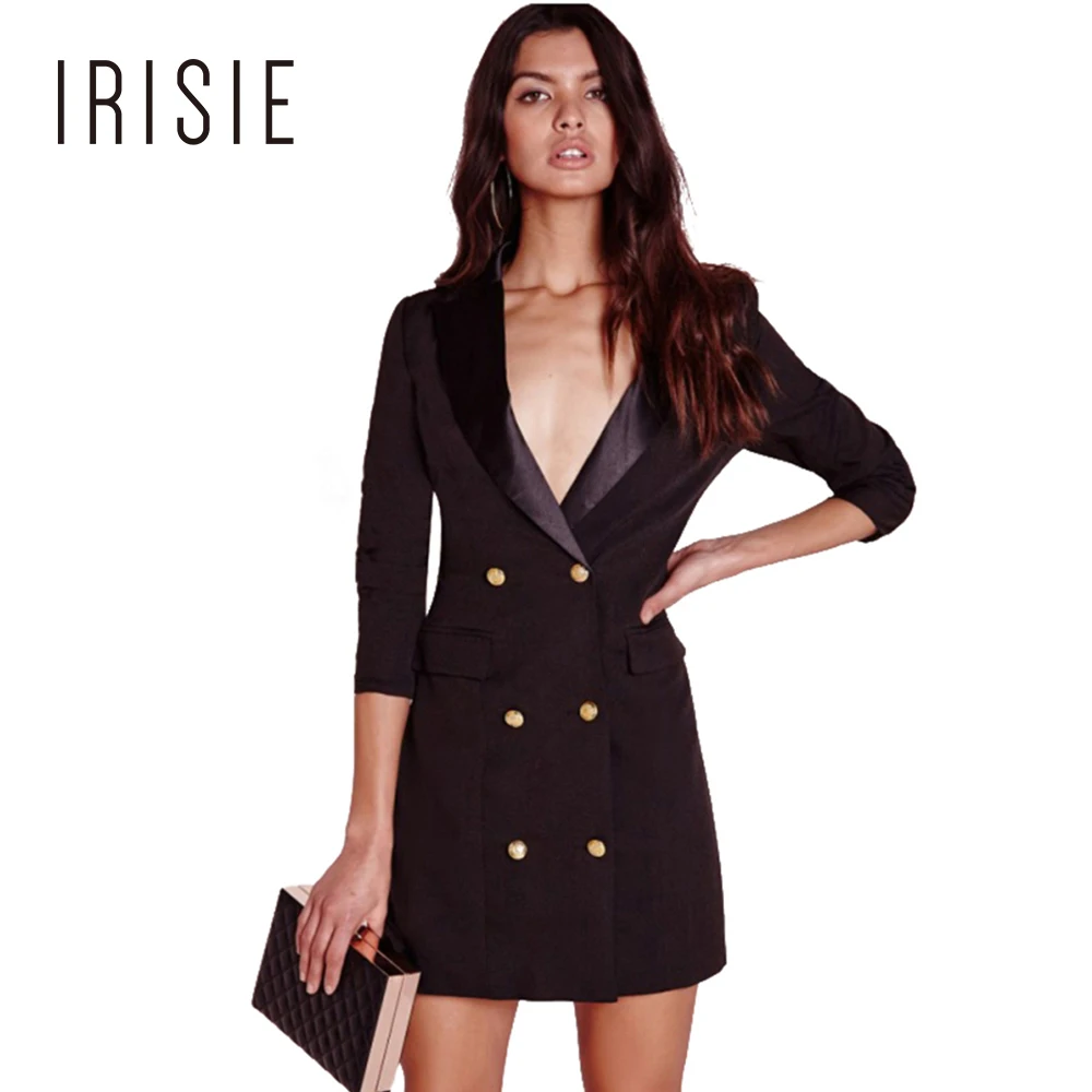 IRISIE Apparel Black Sexy Brief font b Women b font Blazer font b Dress b font