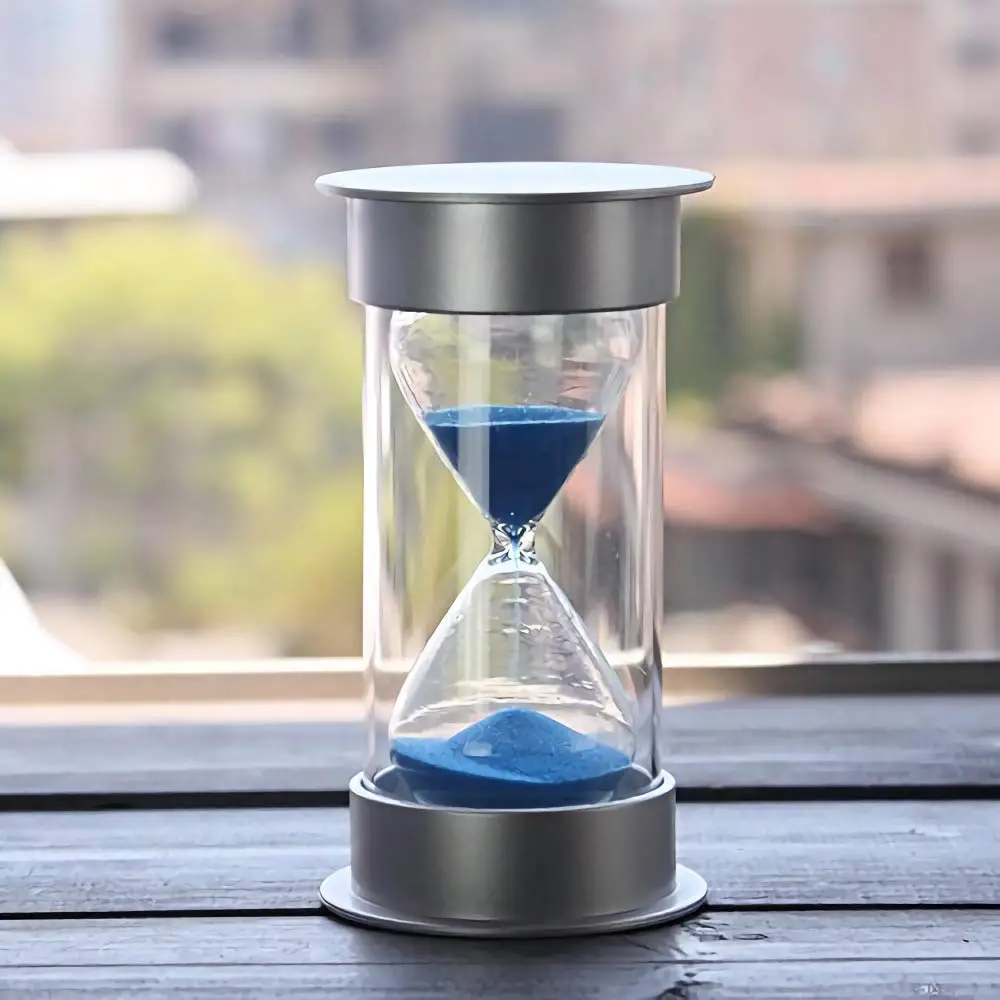 45 Minutes Hourglass,Modern Sand Timer with Sand for Mantel Office Desk Coffee Table Book Shelf Curio Cabinet or End Table Chr