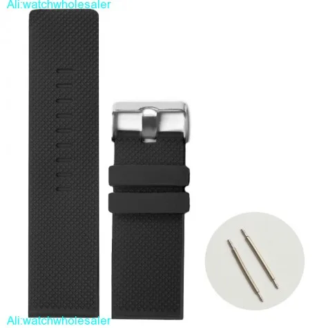 28mm Simple Black Silicone Jelly Rubber Ladies Men Watch Band Straps WB1079A28JB