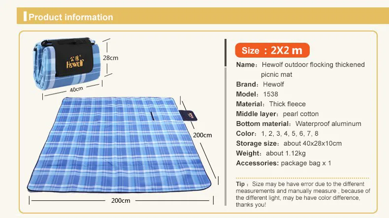 Hewolf 200x200 см водонепроницаемый коврик для пикника алюминиевая пленка складной, уличный, для кемпинга коврик влагостойкий пляжный матрац