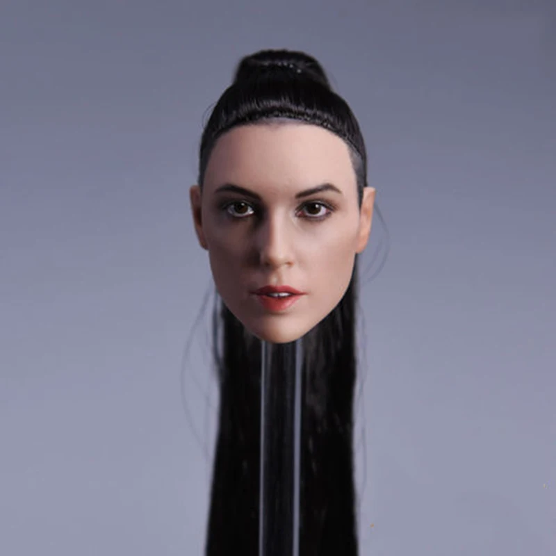 1:6 масштаб Европейская женская голова лепим чудо женщина Галь голова гадот резная модель кудрявые/прямые длинные волосы подходят 1" фигура тела - Цвет: A