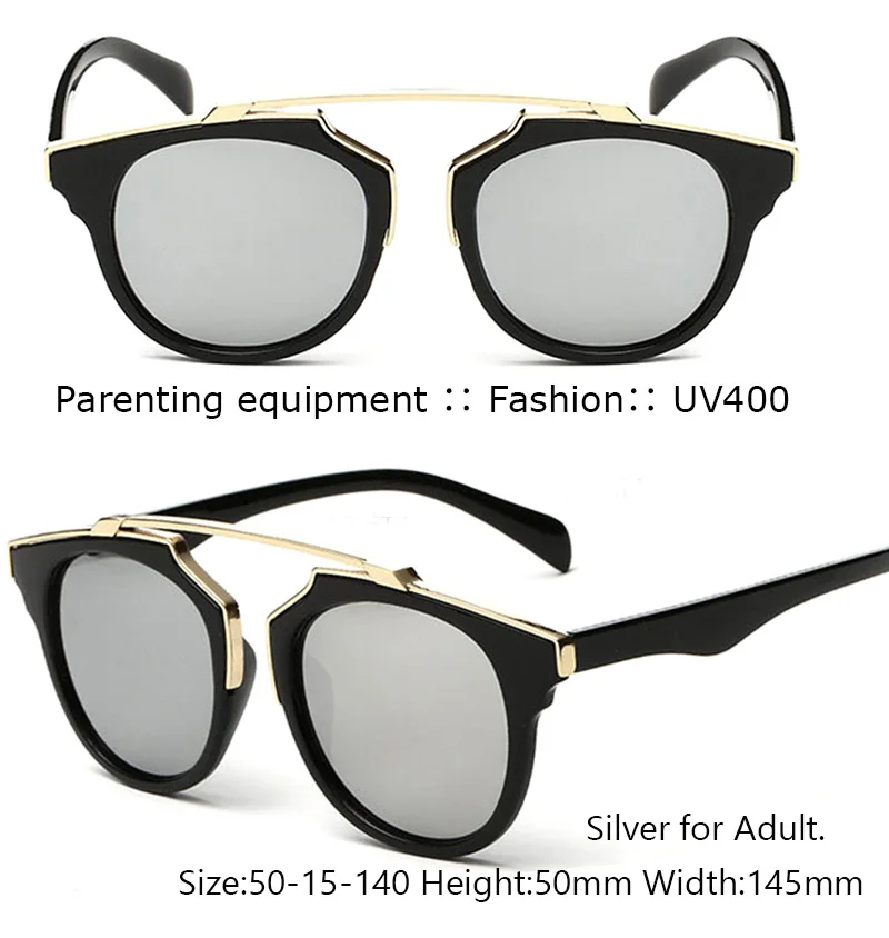 IVSTA женские солнцезащитные очки летний Стиль винтажные очки для глаз кошки модные панк-очки Зеркало для женщин линзы 9887 - Цвет линз: Silver-Adult