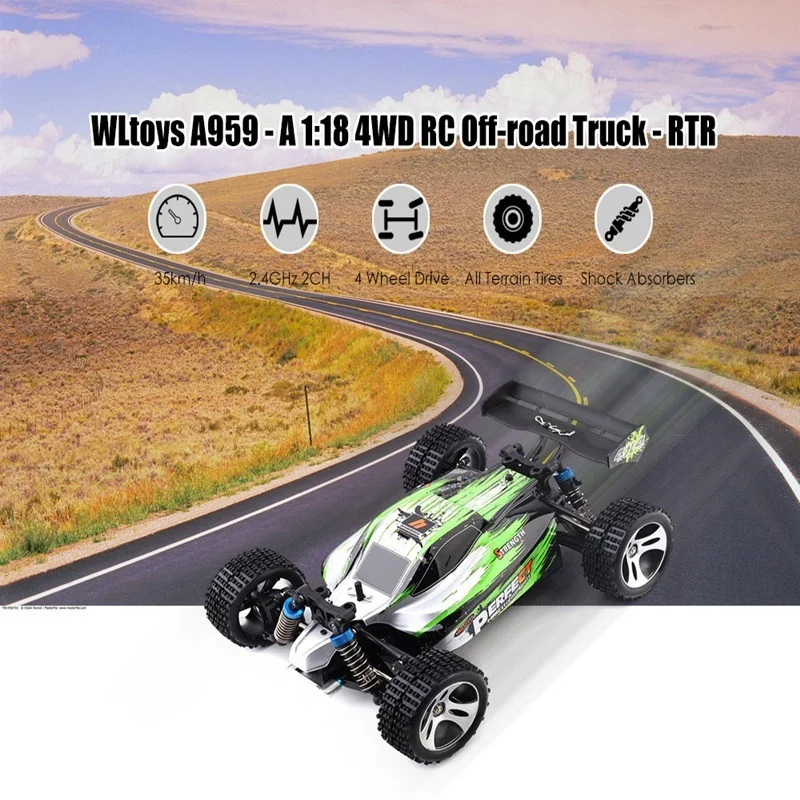 

New RC Car a959 2.4G 70KM/H High Speed Racing Car Climbing Remote Control Carro RC Electric Car Off Road Truck 1:20 RC drift