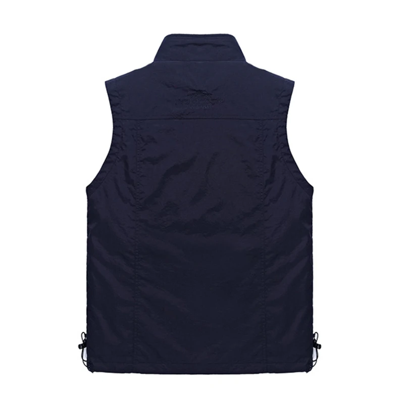 Men Multi-pocket Vest men 5XL 6XL Waistcoat Jackets Fashion Multipockets Men Vest Vintage Waterproof Vest colete masculino