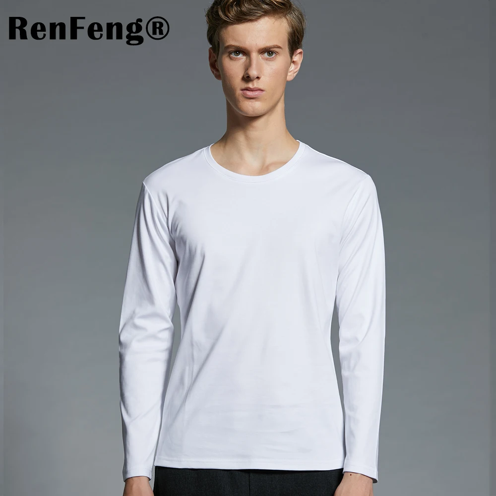 

Men's ice silk Solid tshirt underwear clothing close-fitting long sleeve Relax Soft Smooth breathable strench O neck undershirts