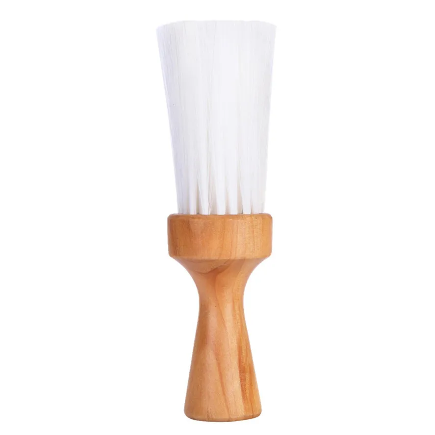 НОВАЯ щетка для бритья, 1 шт., деревянная щетка для бритья, нейлоновая щетка для бритья волос, деревянная ручка, бритва, парикмахерские кисти, инструмент 0312#30 - Цвет: Белый