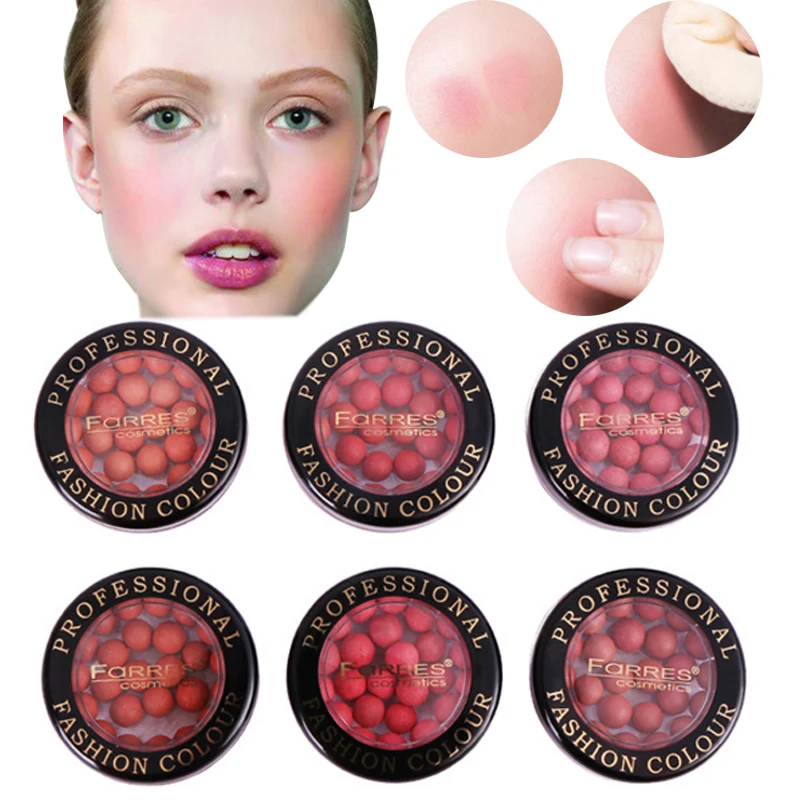 Farres Blush Palette Hot Makeup Blush Bronzer Long Lasting Natural Face Blush Bronzer Powder