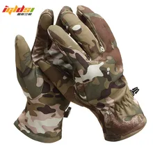 Тактические камуфляжные перчатки из мягкой кожи акулы мужские/женские зимние теплые водонепроницаемые ветрозащитные армейские флисовые перчатки унисекс M L XL