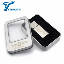 Rectrangle металлический 64GB флеш-накопитель флеш-диск USB 2,0 usb-накопитель+ металлическая коробка, гравировка логотипа