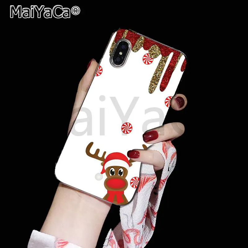 Чехол для телефона MaiYaCa с принтом счастливого Нового года и рождества для iphone 11 pro 8 7 66S Plus X 10 5S SE XR XS MAX