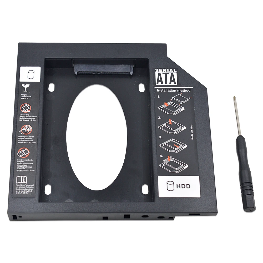 SATA 2nd HDD SSD Hard disk drive caddy Adapter Bay for HP TouchSmart tx2 AD-