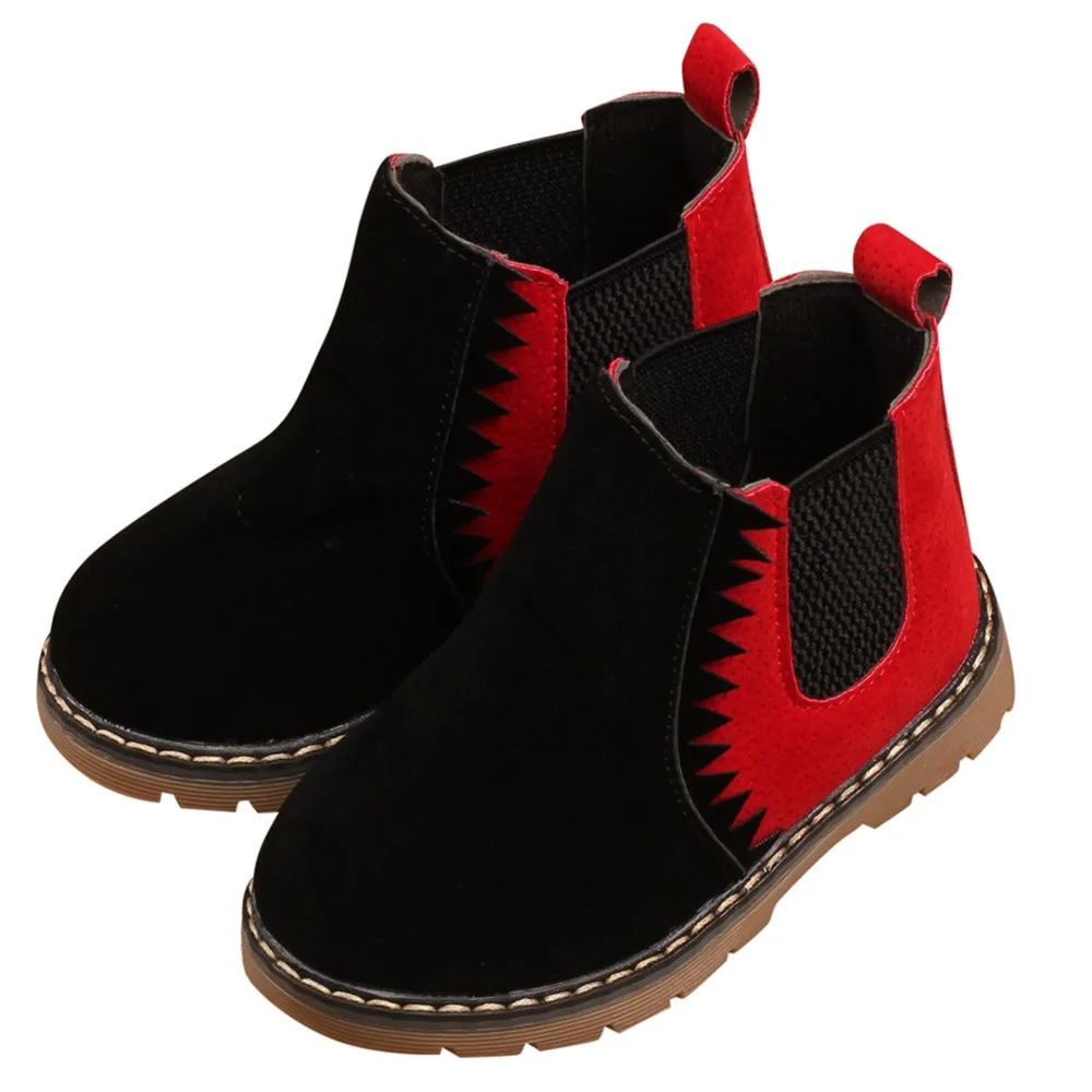TELOTUNY/ модные детские теплые ботинки martin в стиле пэчворк для маленьких девочек и мальчиков; зимняя обувь; IU30
