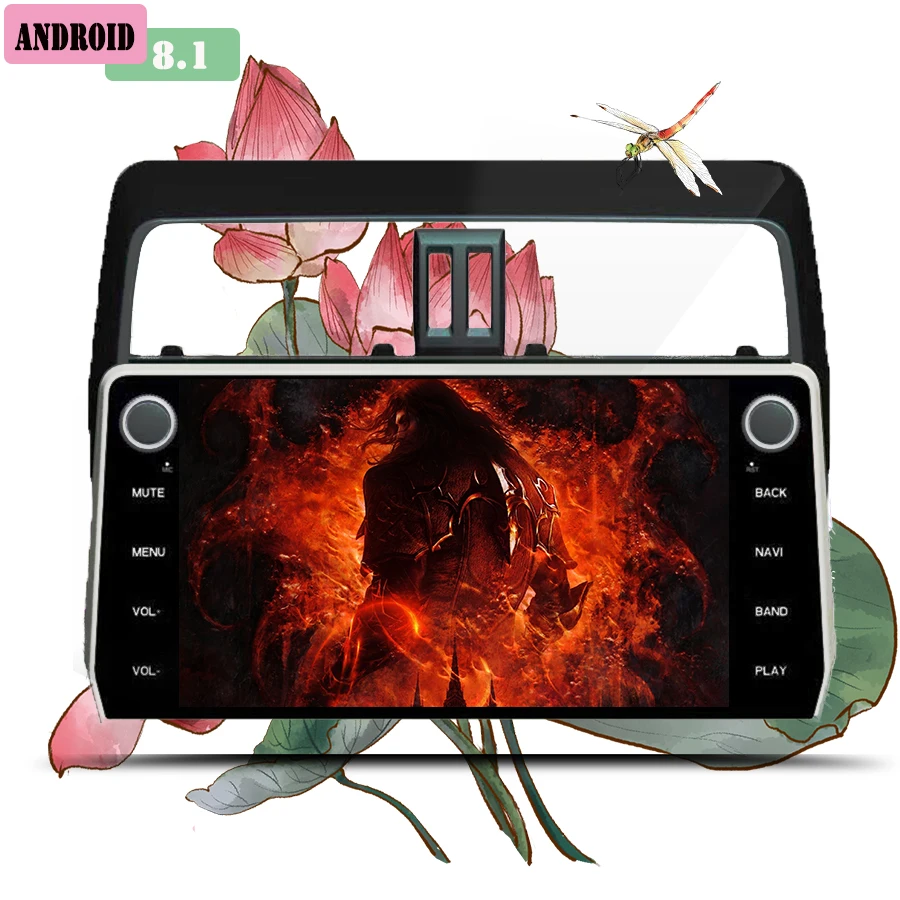 Top Android 9.1 Car Multimedia Radio Player For Toyota Prado 2018 2019 Stereo GPS Navigation Automagnitol 2Din Video Audio NO DVD 2
