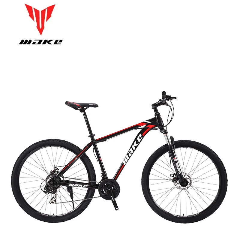 Make стальной каркас горный велосипед 29 колеса, 24 скорости SHIMANO - Цвет: black red