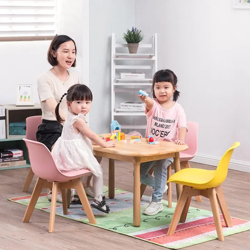 Children's Chair Solid Wood Student's Backrest Chair Household Small Chair Stand Writing Chair Kindergarten Learning