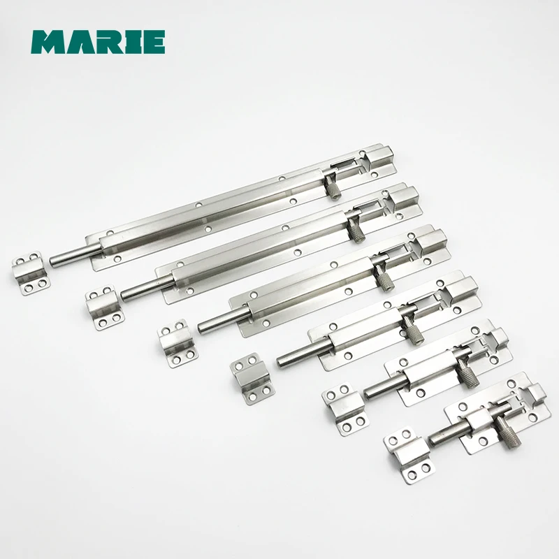 1 SET Stainless Steel Door Barrel Bolt Latch Hasp Stapler Gate Lock Safety Latch+Screws Home Safe Tools
