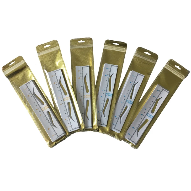

10pcs Tattoo Supplies Disposable Eyebrow Ruler Sticker Measure Tool Microblading Eyebrow Calliper Stencil Makeup Accessories