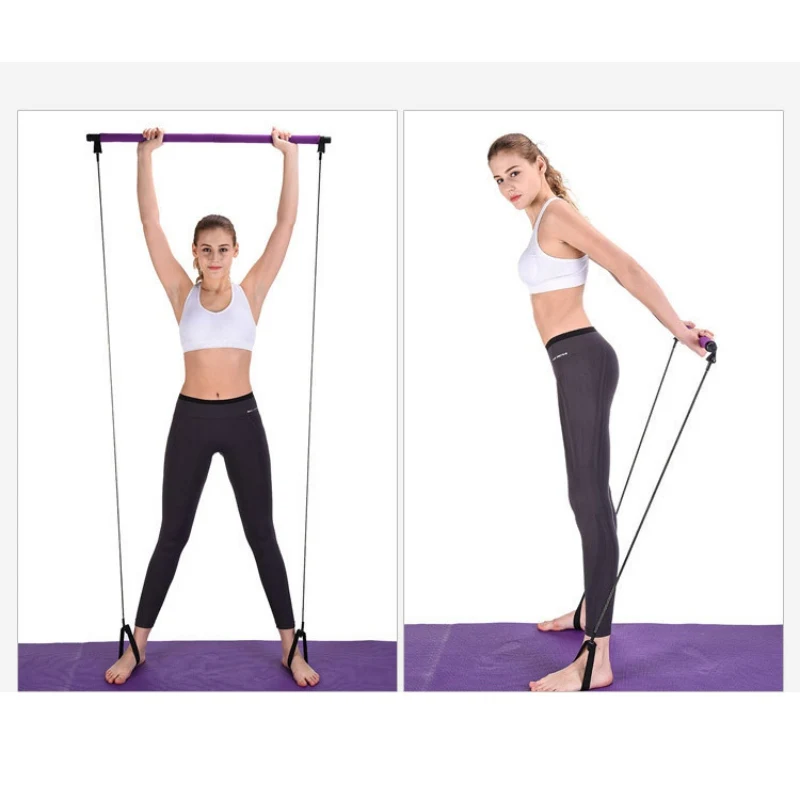 Pilates Bar Lightweight Resistance Band And Toning Home Gym Trainer Portable Total Body Workout Yoga Fitness Stretch | Спорт и