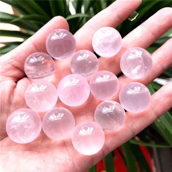 

18-20mm natural rose crystal ball meditation chakra gem crystal ball gem as a gift