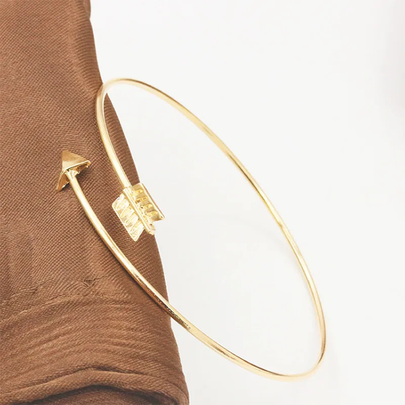 Bangle bracelet Gothic Punk Women Ladies Arrow Bangle Cuff Bracelets Open Adjustable