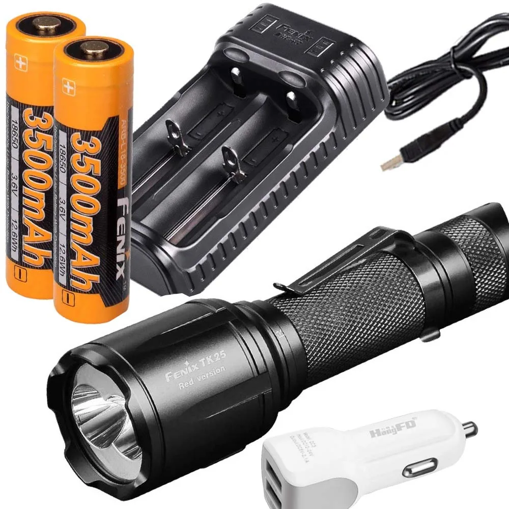 

New Arrival Fenix TK25 Red Version Cree XP-G2 S3 & XP-E2 Red LED's Dual Lighting Hunting Flashlight for Most Tactical Demands