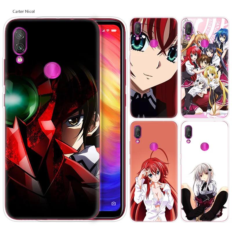 

Silicone Case for Xiaomi Redmi Note 7 6 5 Plus Mi A2 8 Lite Pro Prime Play Phone Cases Cover High school dxd Anime