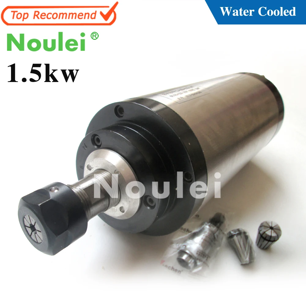 

220V AC CNC engraving milling ER11 1.5kw Spindle water cooling 1500w Diameter 80mm Built-in 4 pcs bearings
