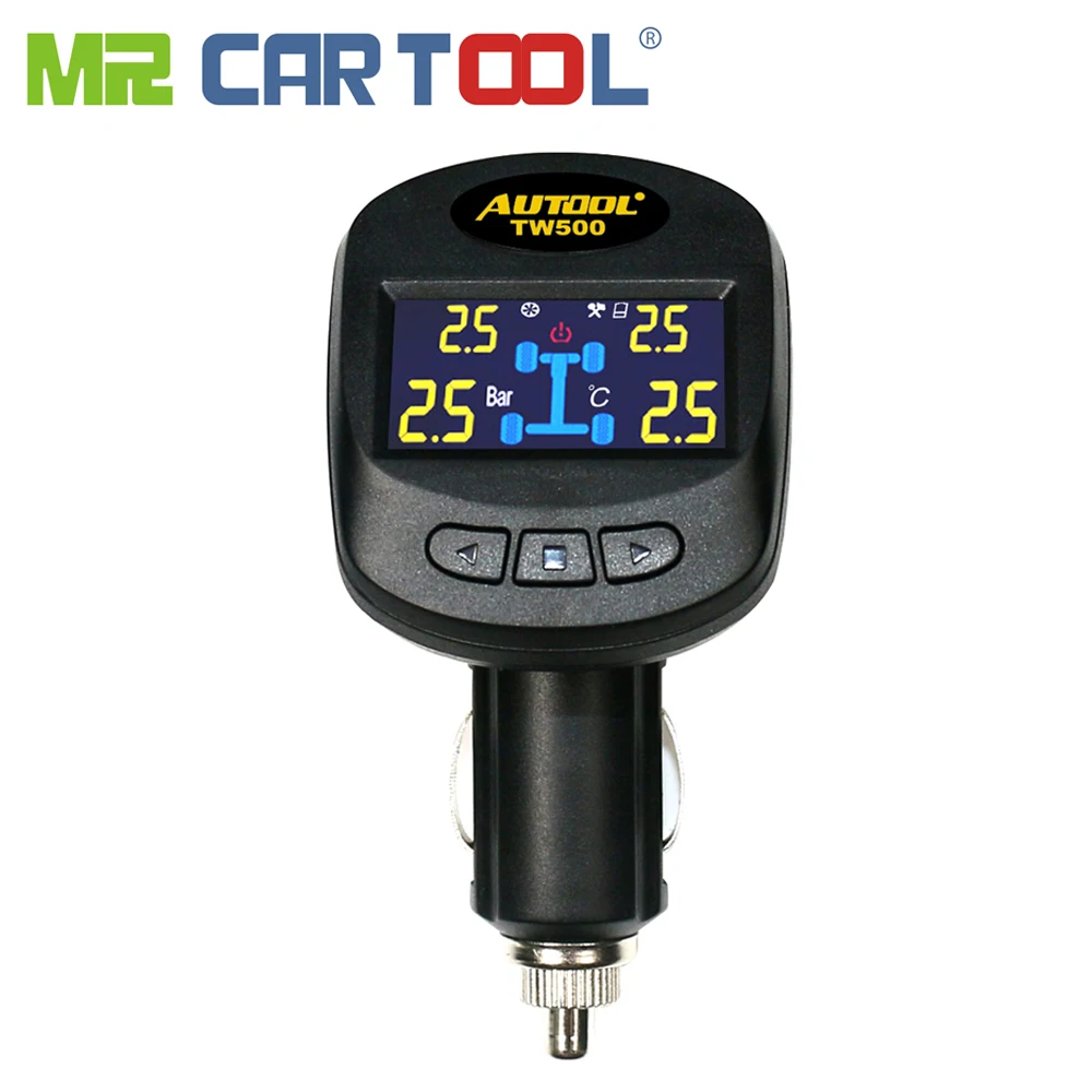 

TW500 TPMS Tire Pressure Monitoring System with 4 External Sensors Digital LCD Display Tire Pressure Monitor Alarm System