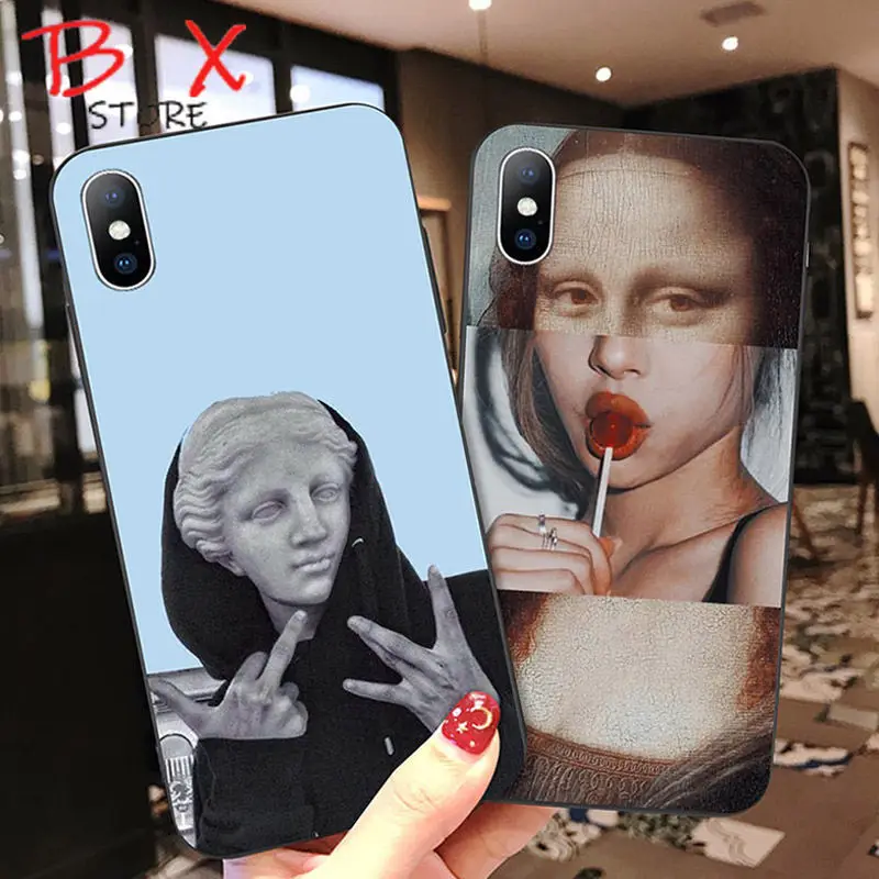 

Moskado Funny Art Abstract Phone Case For iPhone X XR XS Max 7 8 6 6s Plus 5 5s SE 10 Silicone Cases Statue Soft TPU Back Cover