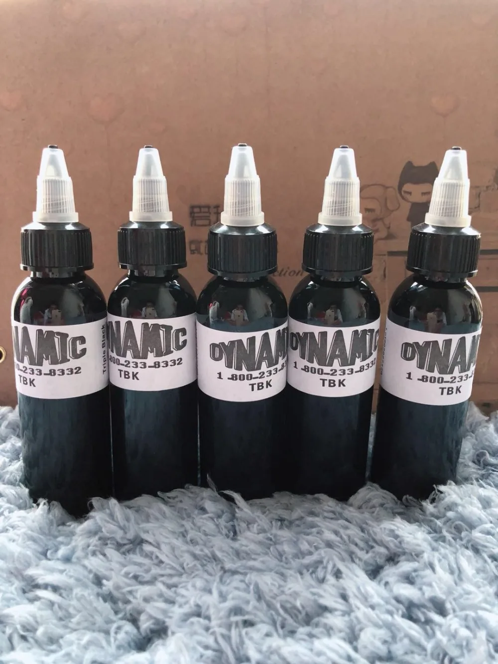 5pcsDynami-TRIBAL-BLACK-colors-tattoo-ink-permanent-makeup-pigment-60ml-bottle-1OZ-tattoo-paint-set