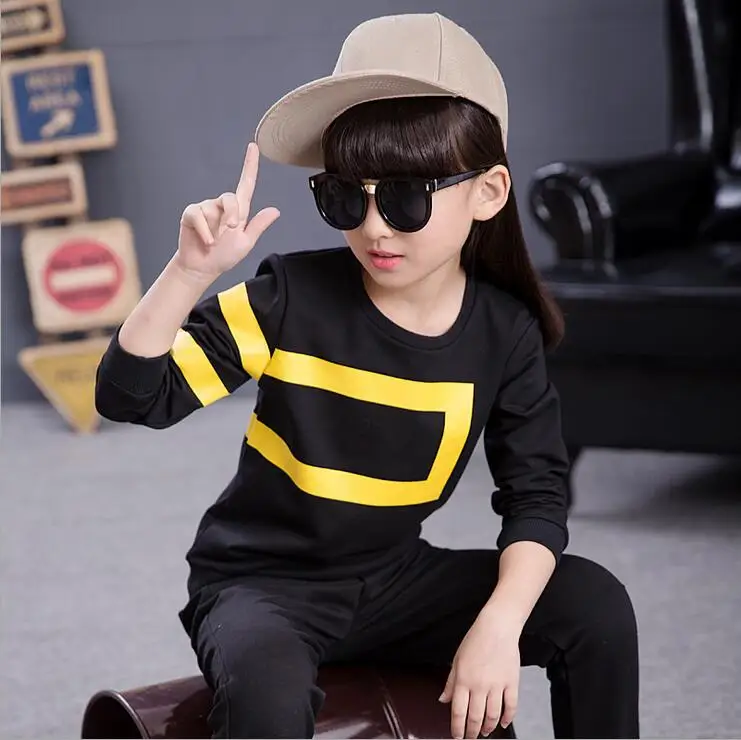 ФОТО Long Sleeve Toddlder Girl Clothes Spring Autumn Style Sports Suits For Children Two-piece Sets For Girl Roupas Infantis Menina