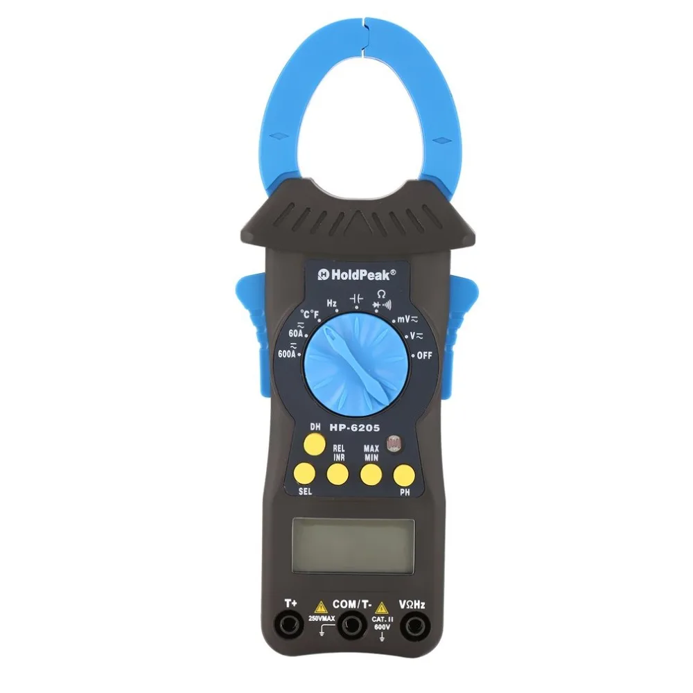 

HoldPeak HP-6205 Digital Clamp Electronic Meter DC/AC True-RMS Double Open Jaw Clamp Multimeter Voltage Frequency Tester