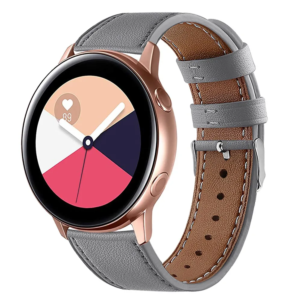 Tschick для samsung Galaxy Watch Active band, 20 мм быстросъемный роскошный ремешок из натуральной кожи для Galaxy 42 мм