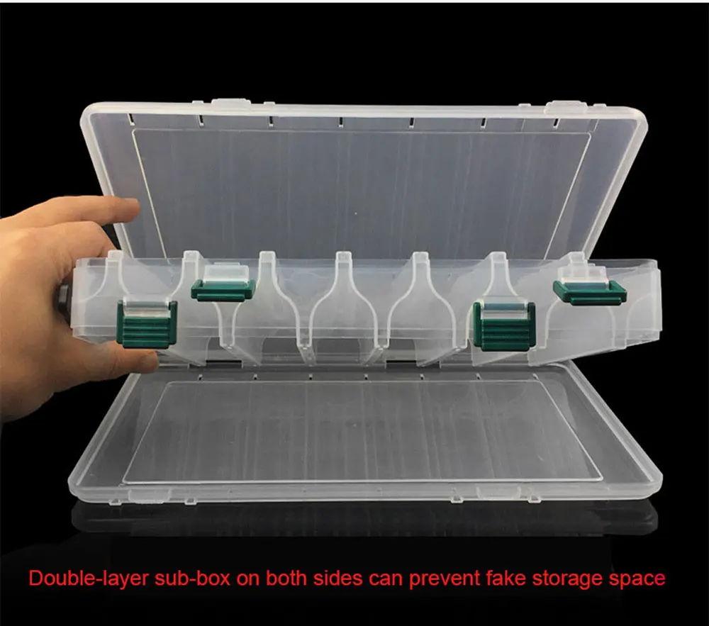Высококачественные рыболовные ящики для хранения, аксессуары для ловли карпа, чтобы вместить больше приманки, рыболовное оборудование, двухстороннее, 14 ячеек