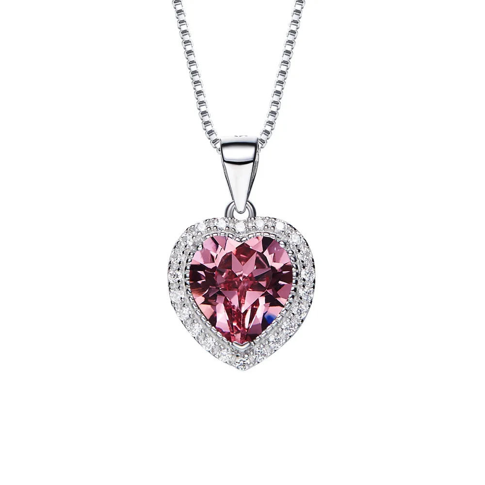 love heart october birthstone pendant necklace crystals from SWAROVSKI
