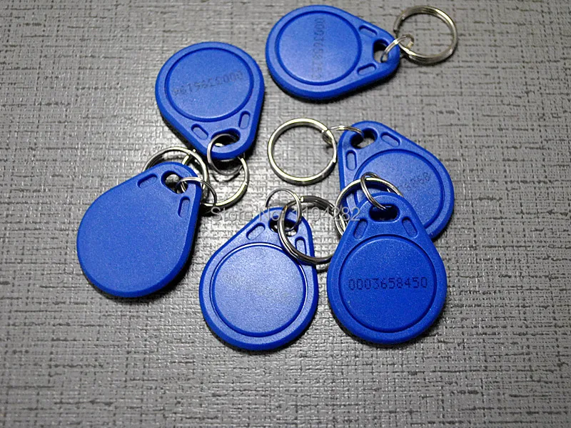 

3.56mhz rewritable rfid key fobs Fudan F08 chip 1k byte memory- pack of 100 pcs