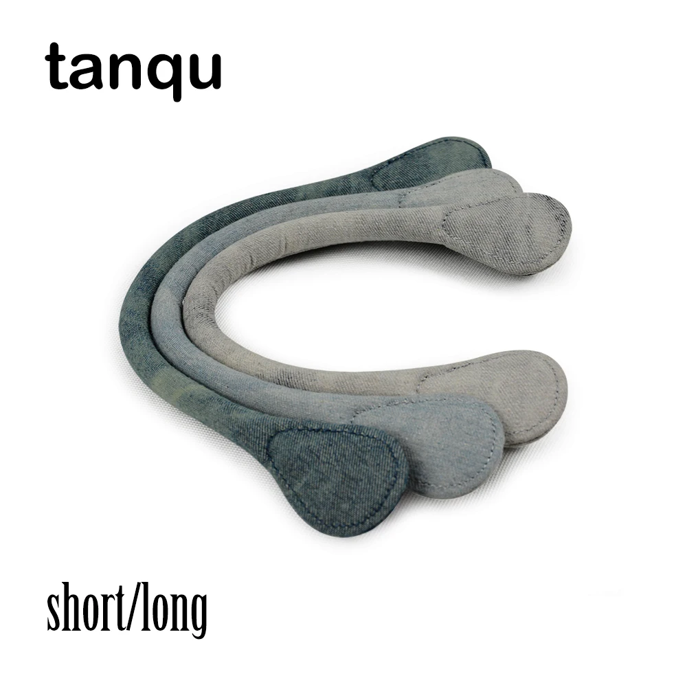 Tanqu Короткая Длинная Круглая Брезентовая джинсовая ткань с ручкой для Obag