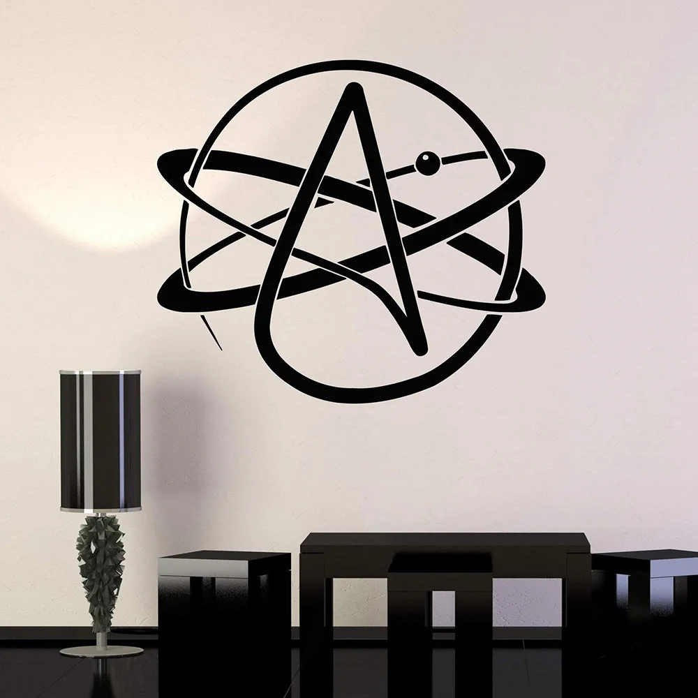 Atom Atheism Religion Science Great Vinyl Wall Decal Home Decor school Art Mural Stickers Removable | Дом и сад