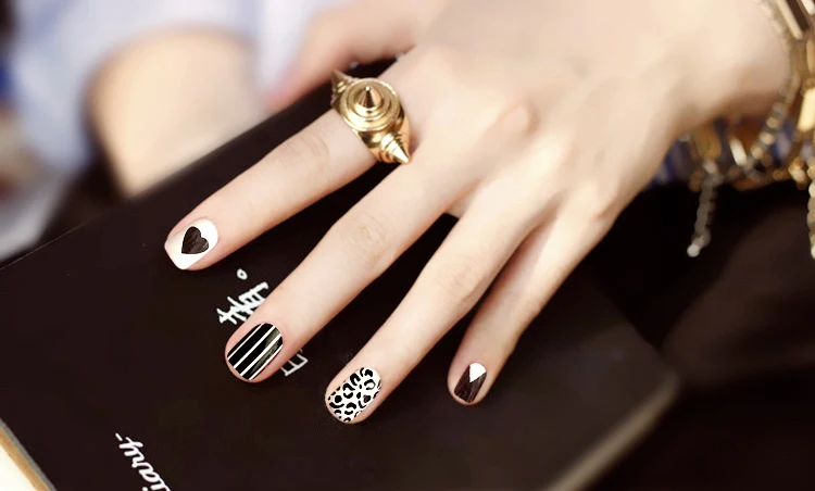 6. Coffin nails with colored tips - wide 2