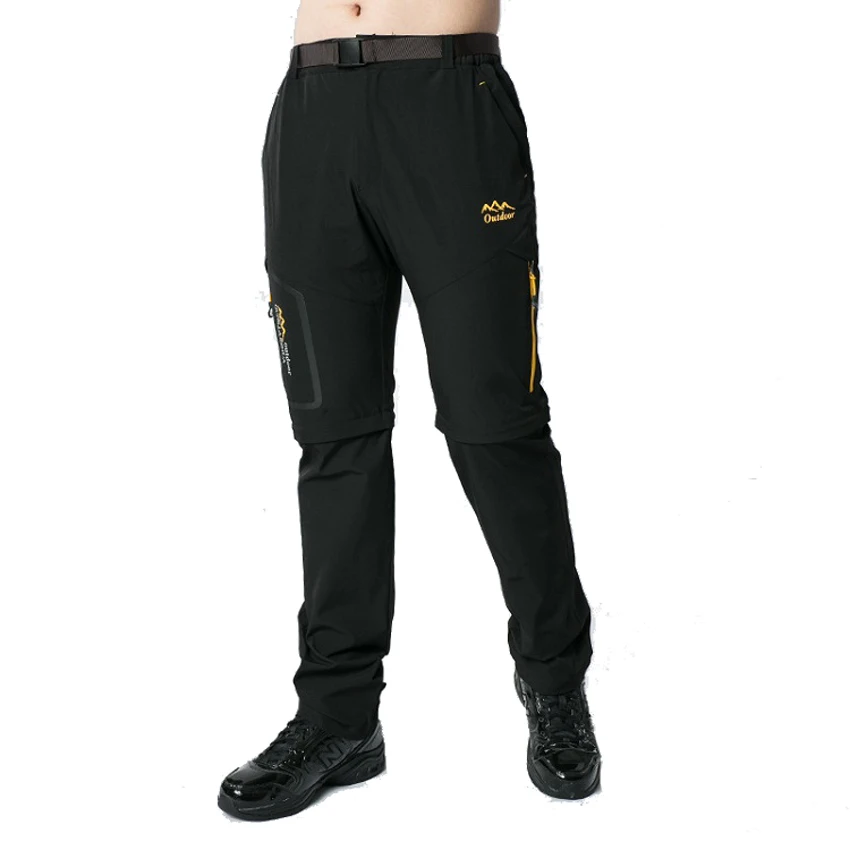 Mountainskin 6XL de verano de los hombres de secado rápido pantalones al aire libre desmontable pantalones cortos senderismo Camping pesca Trekking Hombre Deporte Pantalones de deporte de MA139